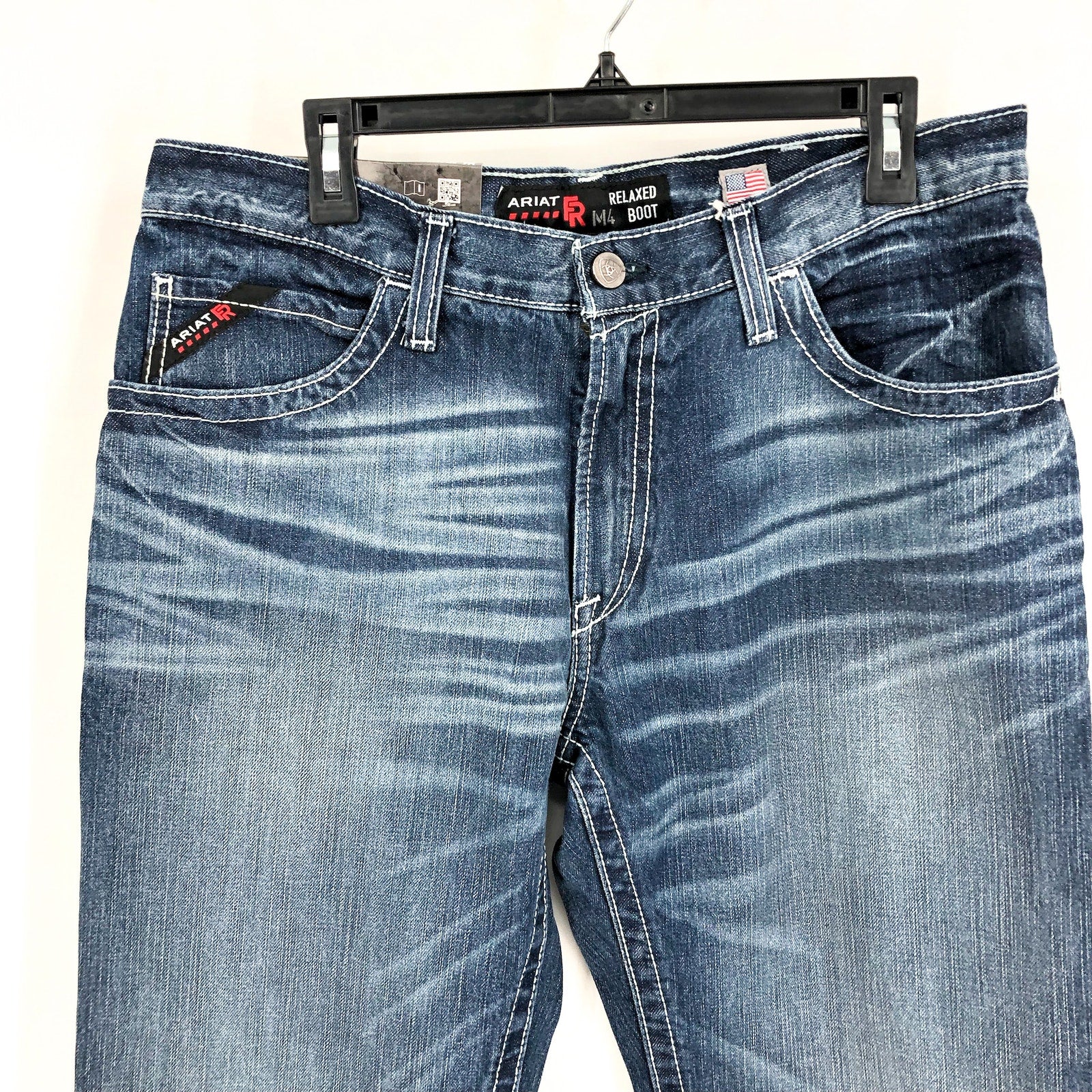 ARIAT Men's FR M4 Relaxed Ridgeline Boot Cut Jeans 34x36 Blue Glacier NWT