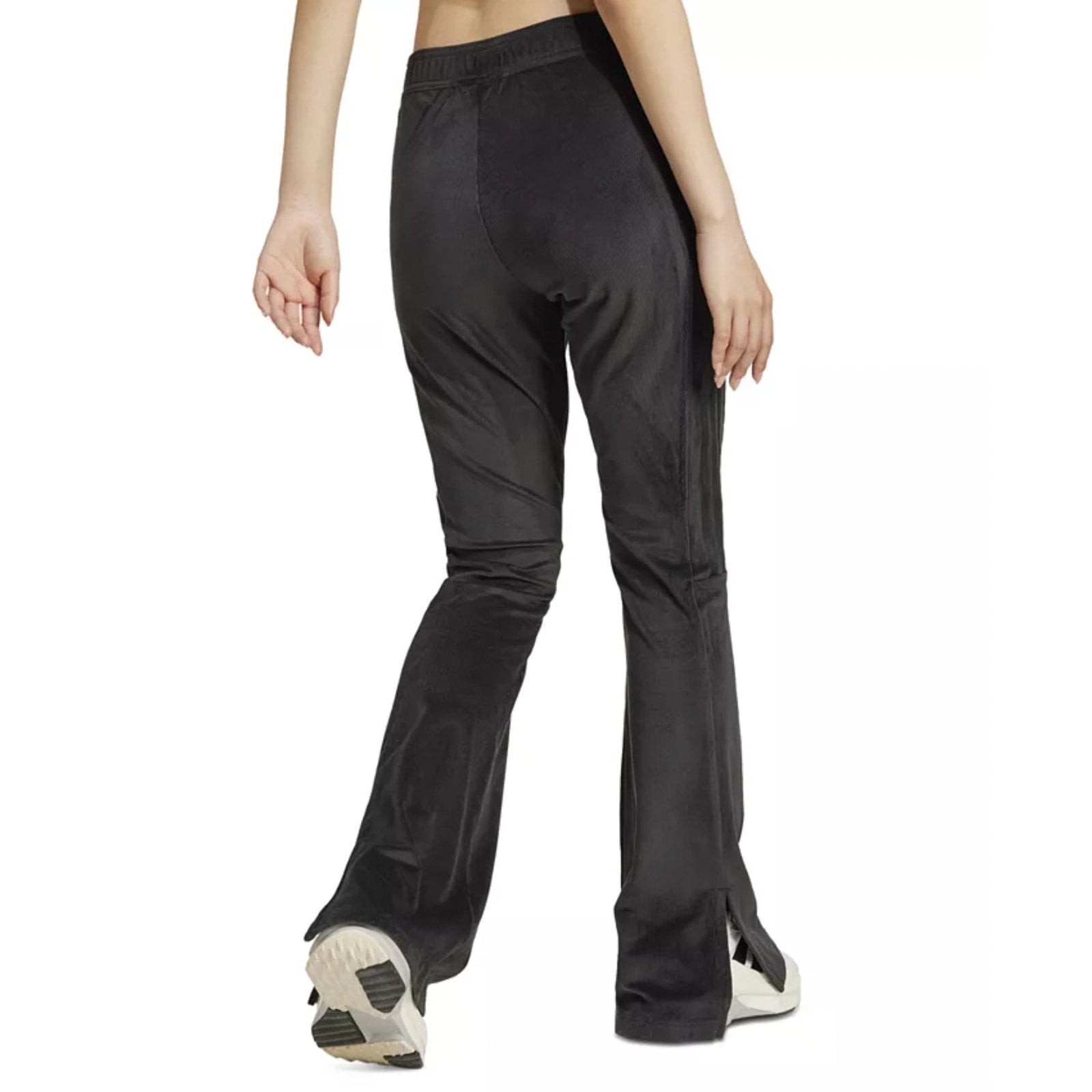 ADIDAS Women's Tiro 3-Stripes Velour Flared Leggings Medium Dark Grey NWOT