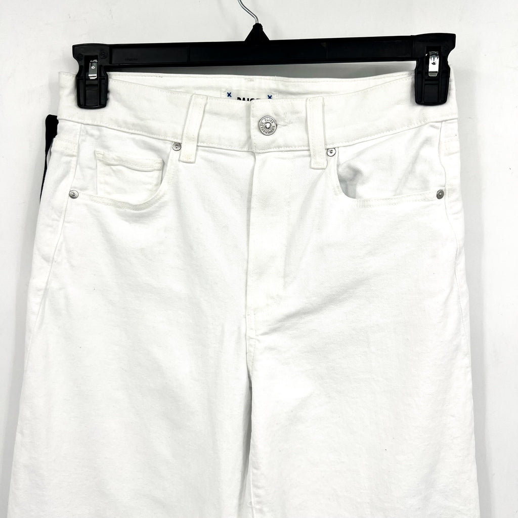 PAIGE Women's Sasha Wide Leg Jeans Size 28 US 6 Crisp White Stretch Denim NWT