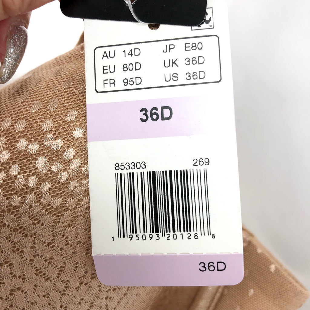 WACOAL Women's 36D Back Appeal Balcony Bra Praline Molded Cup 853303 NWT