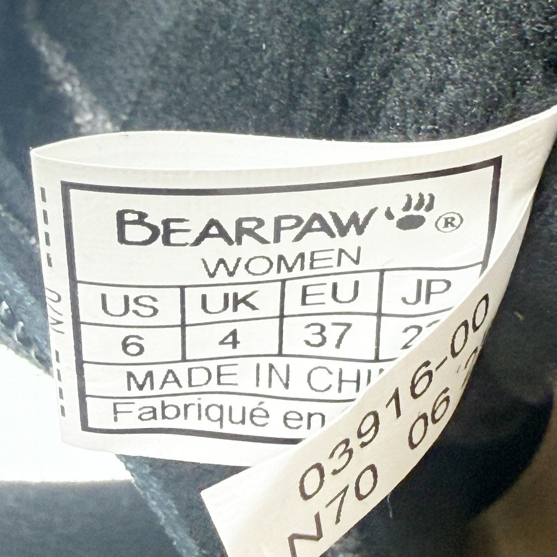 Bearpaw Womens Audrina Knee High Boots Size 6 Black Suede Water Repellent NIB