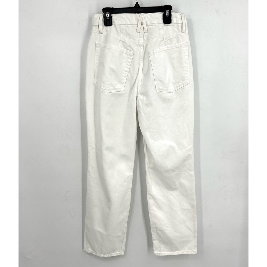 GOOD AMERICAN Good '90s Duster Natural Fray US Size 2 - 26 White Distressed NWOT