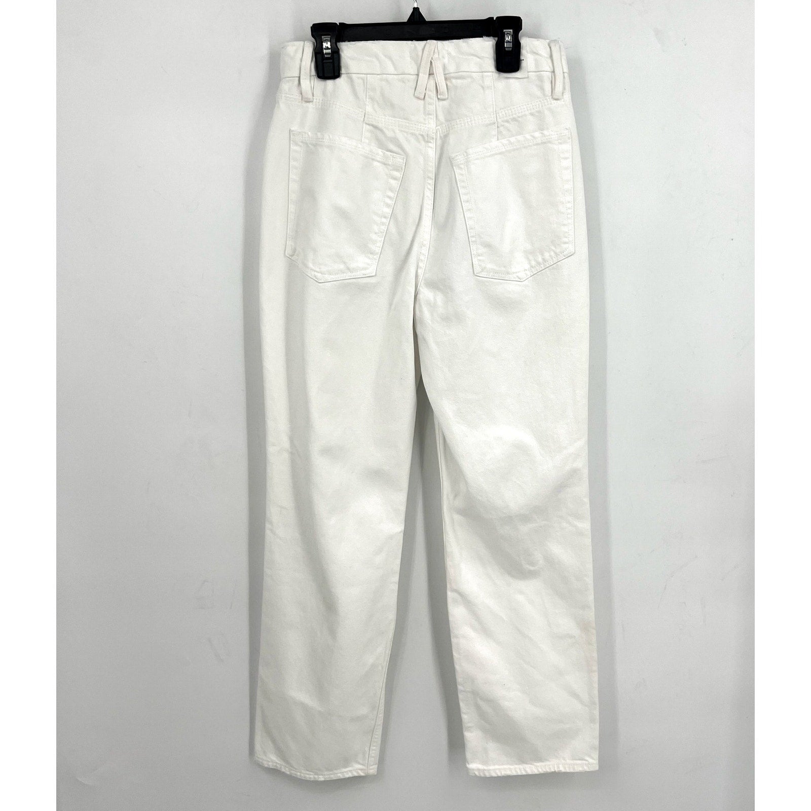 GOOD AMERICAN Good '90s Duster Natural Fray US Size 2 - 26 White Distressed NWOT
