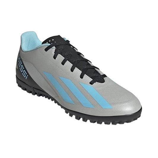 Adidas Men X Crazyfast Messi.4 Turf Soccer Cleat US 9.5 Blue Silver NWOB