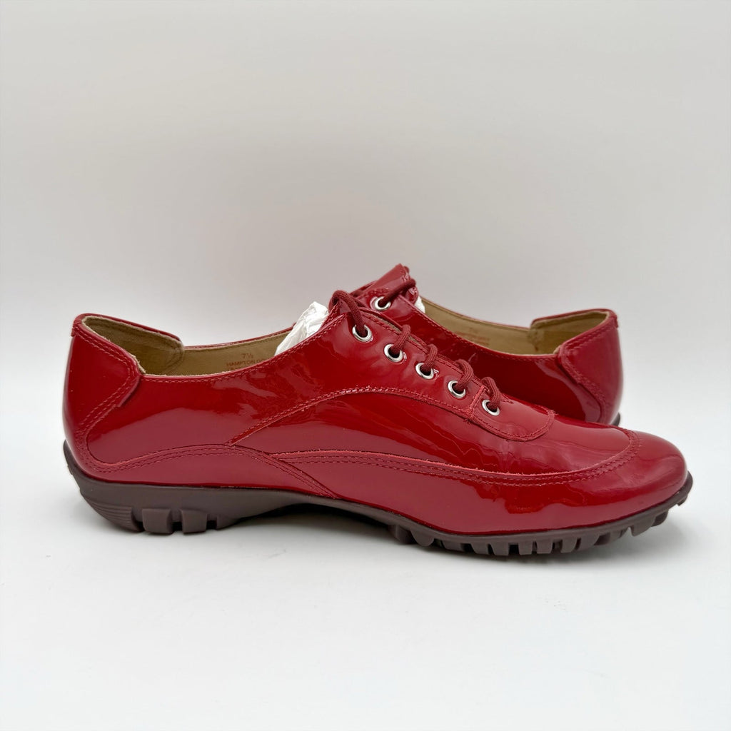 Marc Joseph New York Womens Hampton Golf Shoes Size 7.5 Red Patent Leather NIB