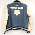 PRO STANDARD Men's Texas A&M Denim Varsity Jacket XL Blue Long Sleeve NWT