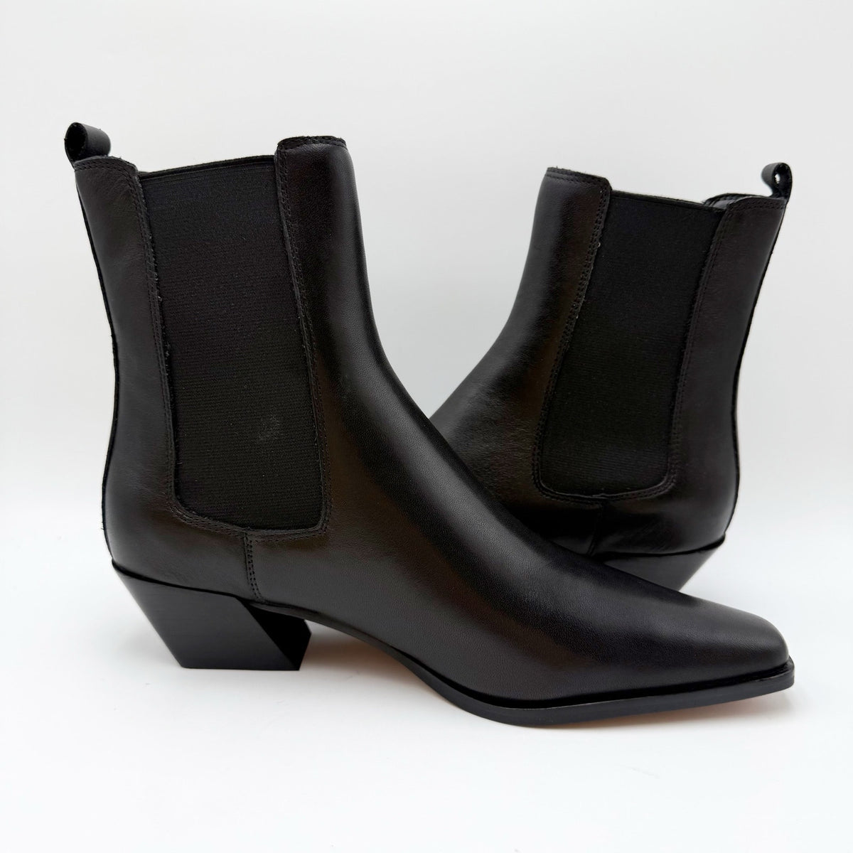 Steve Madden Womens Evan Ankle Booties Size 7.5 M Black Leather NWOB