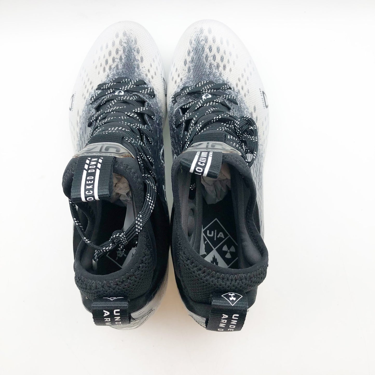 Under Armour Men's Spotlight Lux Mc 2.0 Football Cleats 13 Black White NWOB