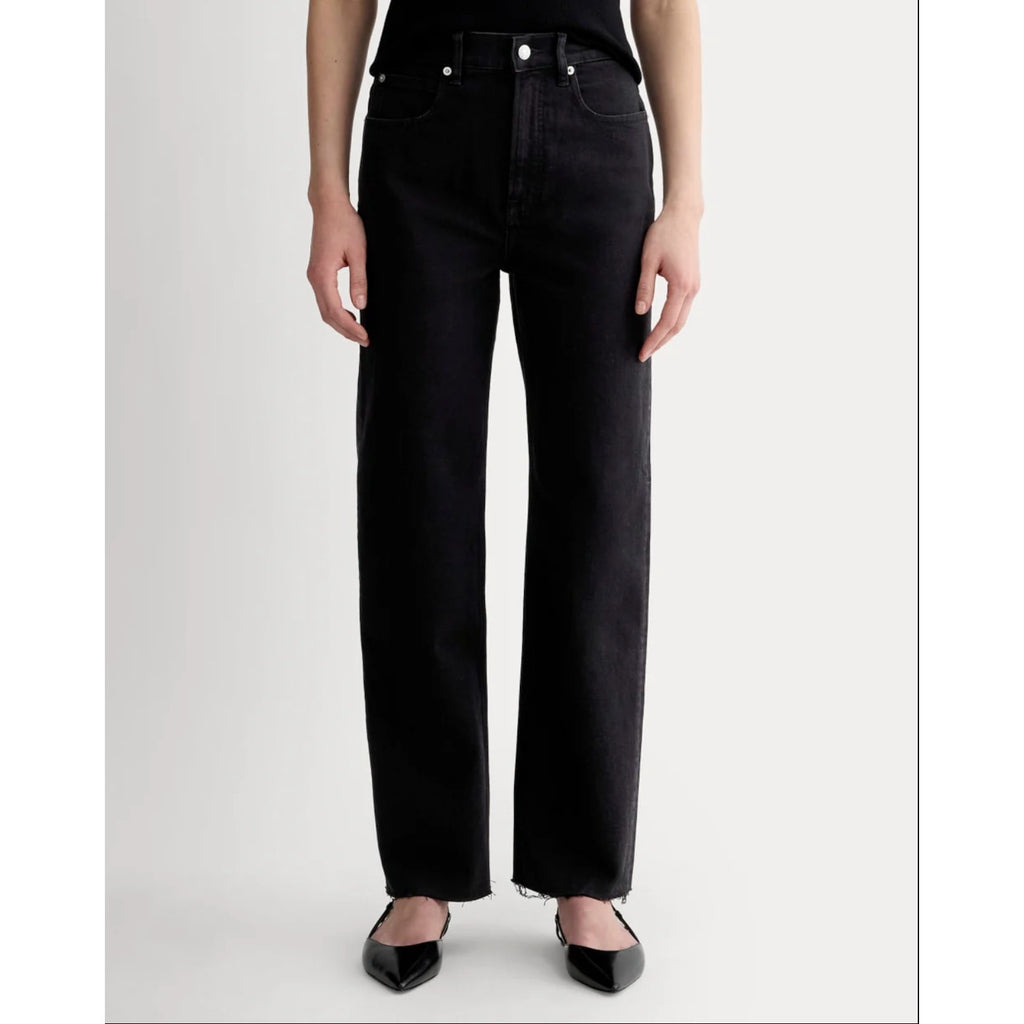 EVERLANE Women's The Way-High Jeans 28x27 US 6 Black Coal Straight Leg NWT