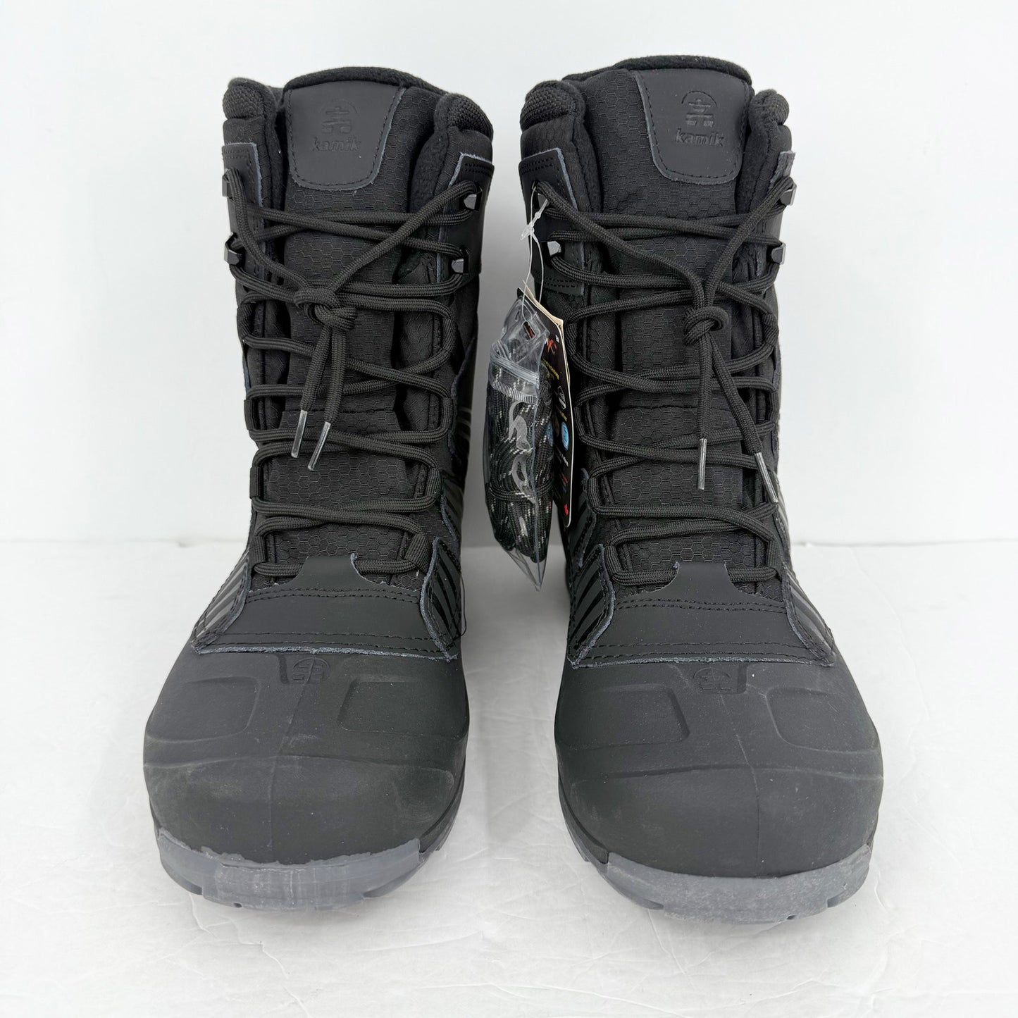 Kamik Mens Iceland Snow Boots US 12 EU 45 Black Grey Waterproof NWOB