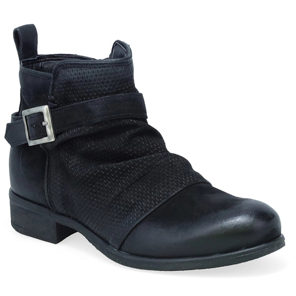 Miz Mooz Womens Suzy Ankle Bootie EU 39 US 8.5-9 Black Leather Boots NIB