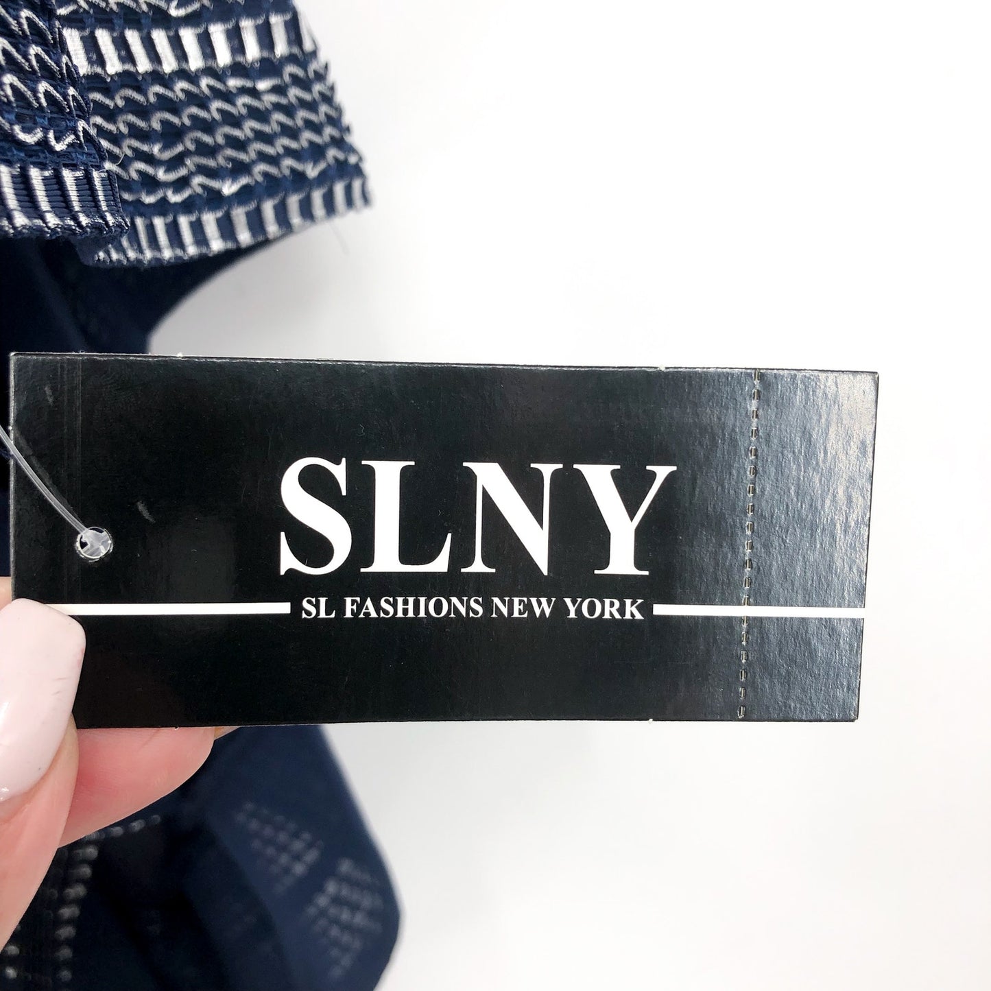 SLNY Women's Metallic Trim Cape Jumpsuit 18W Navy Blue Silver Asymmetrical NWT