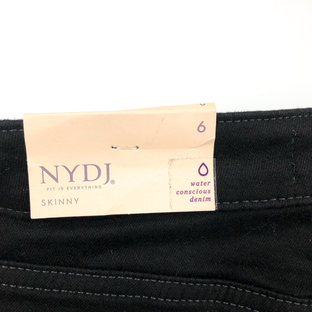 NYDJ Women's Ami Skinny Jeans Size 6 Black High Rise Lift Tuck Technology NWT