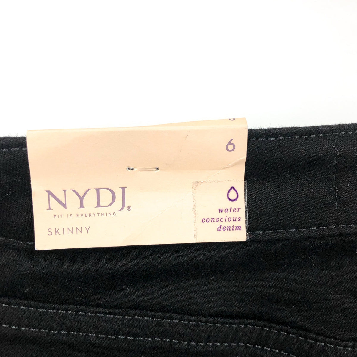 NYDJ Women's Ami Skinny Jeans Size 6 Black High Rise Lift Tuck Technology NWT