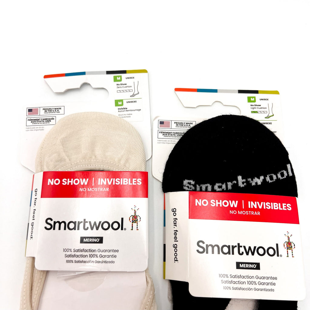 SMARTWOOL Women's Everyday No Show Socks 2 Pairs Medium Black Cream NWT