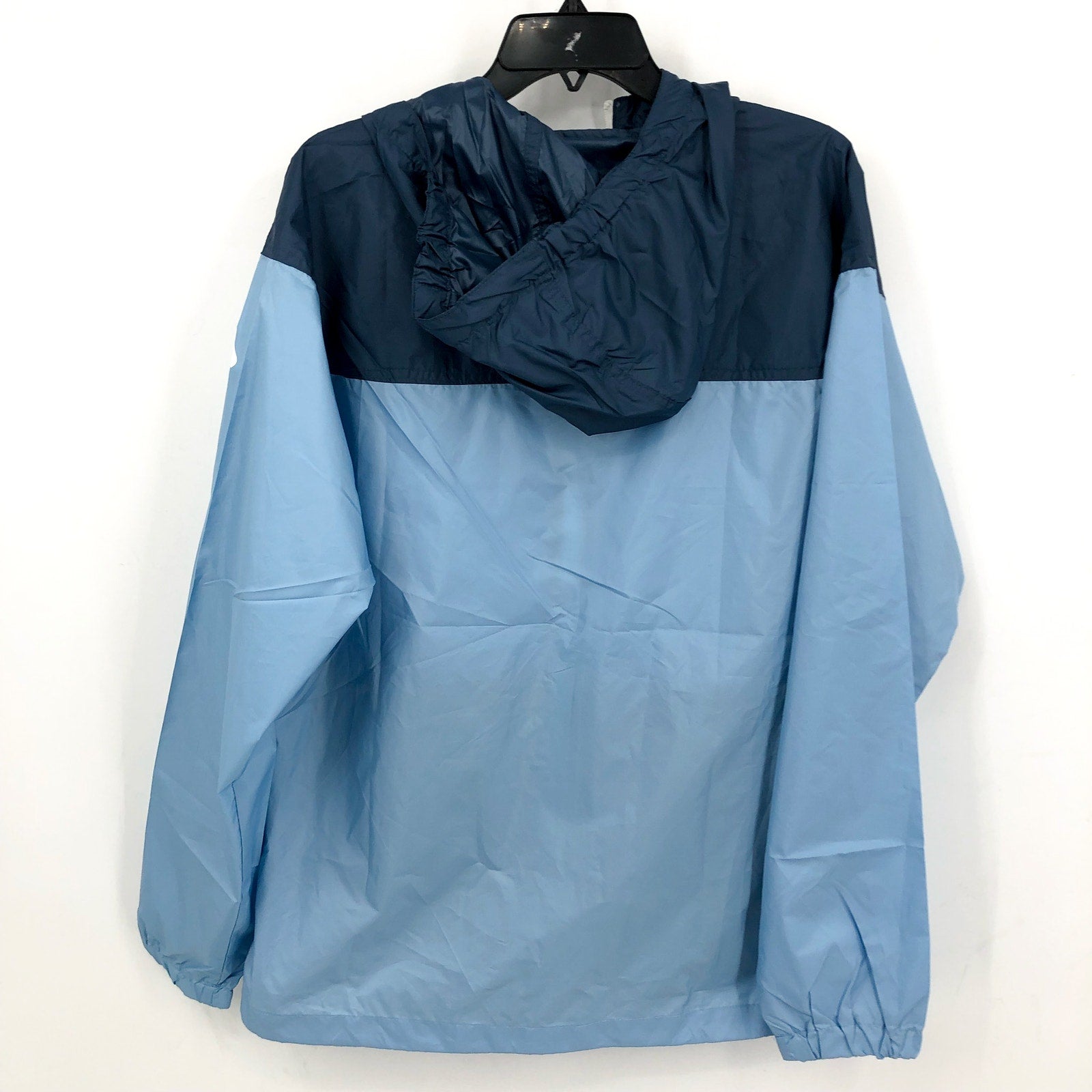 COLUMBIA Mens Flash Challenger Novelty Windbreaker Medium Blue Hooded Jacket NWT