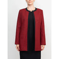 LE SUIT Mid-Length Suit Blazer Size 14 Fire Red Open Front NWT