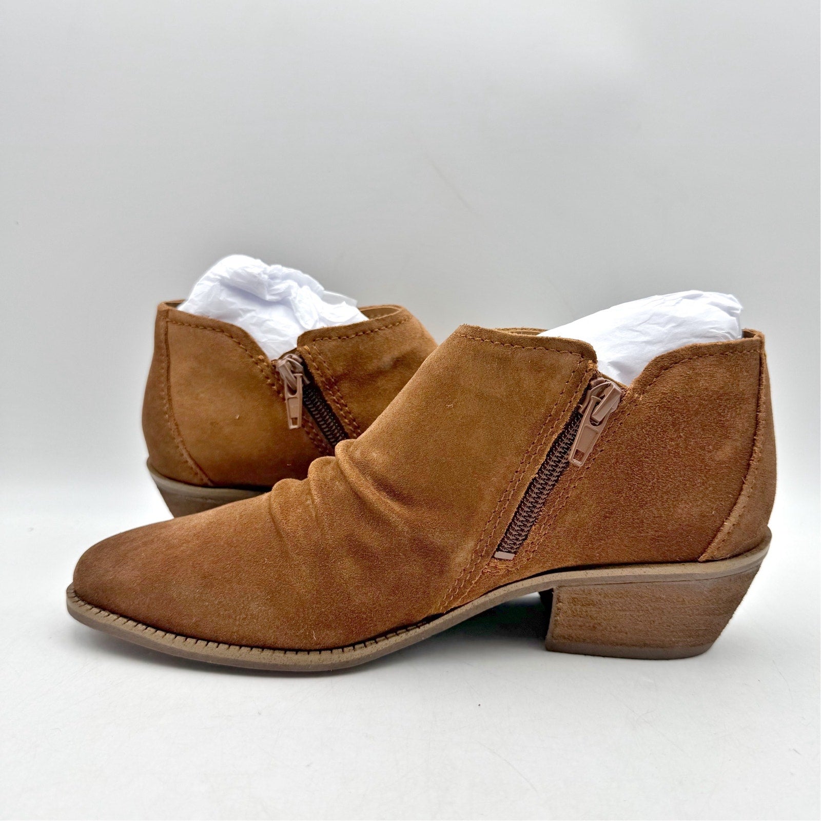 Zodiac Womens Hope Ankle Booties US 6 Brown Suede NWOB