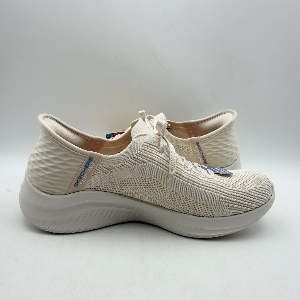 Skechers Womens Ultra Flex 3.0 Slip In Sneakers US 6.5 Cream White Athletic NWOB