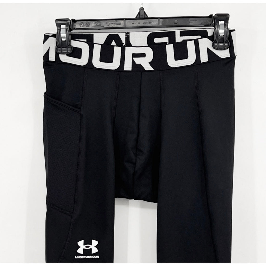 UNDER ARMOUR Men's CG Armour Leggings Medium Black Base Layer Pants NWT