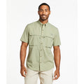 L.L. BEAN Men's SunSmart Tropicwear Shirt Medium Green Sage Short Sleeve NWT