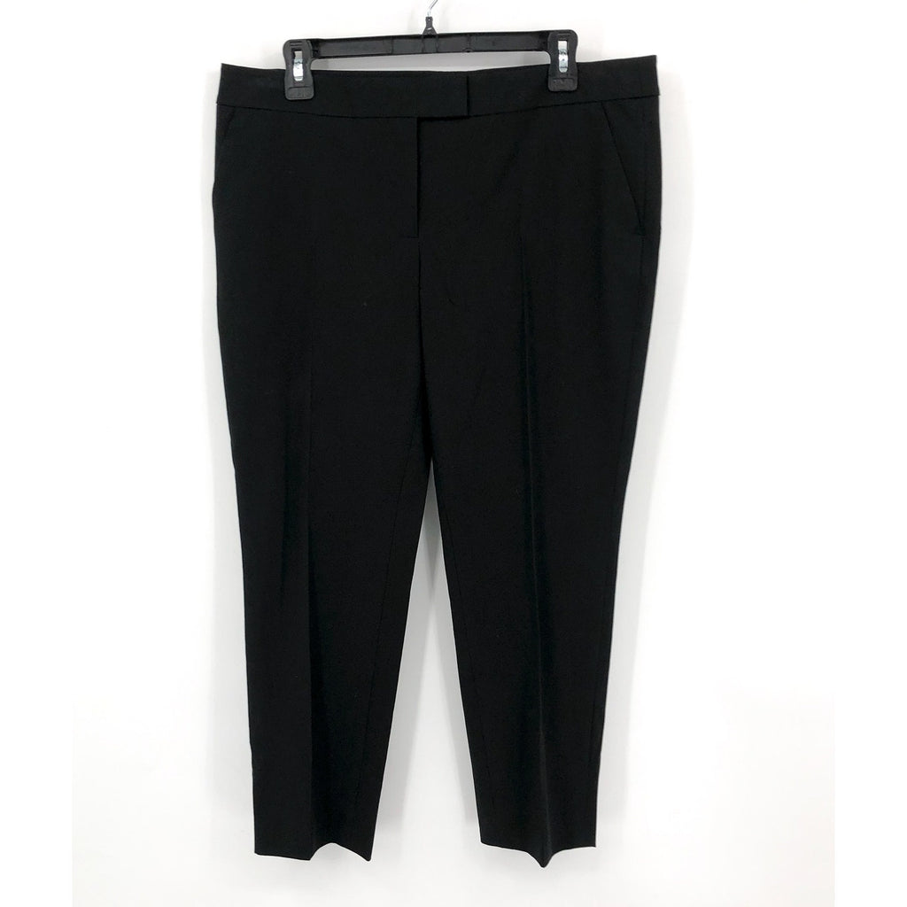 AKRIS PUNTO Womens Frankie Crop Pants Size 12 Black Stretch Cotton Trouser NWT