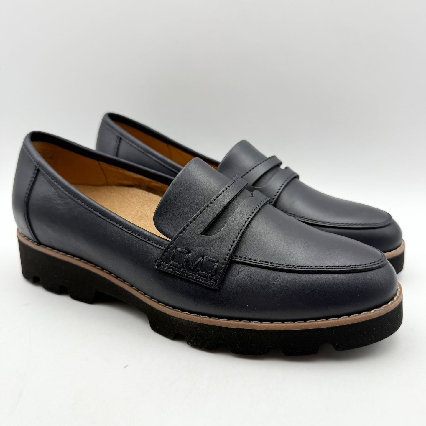 Vionic Womens Cheryl ll Loafers US 6.5 M EU 36.5 Black Leather NWOB