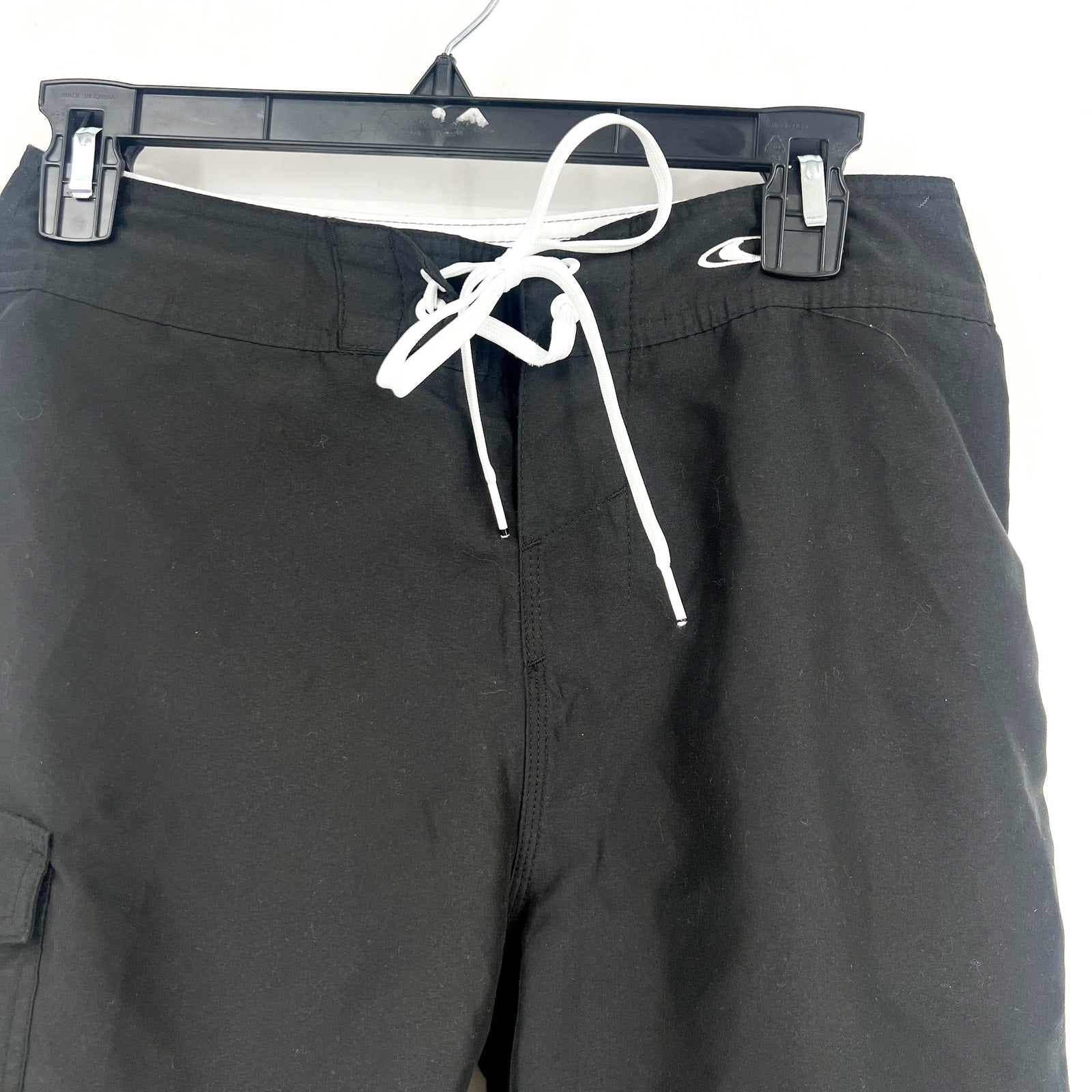 O'NEILL Men's Santa Cruz Solid 2.0 Boardshorts Size 28 Small Black White NWOT