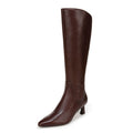 Naturalizer Women Deesha Knee High Boots US 8.5 M NARROW CALF Brown Leather NIB