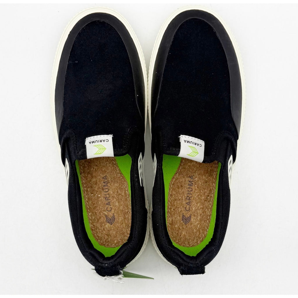 Cariuma Womens Skate Pro Slip On Casual Sneakers Size 6.5 Black Suede NIB