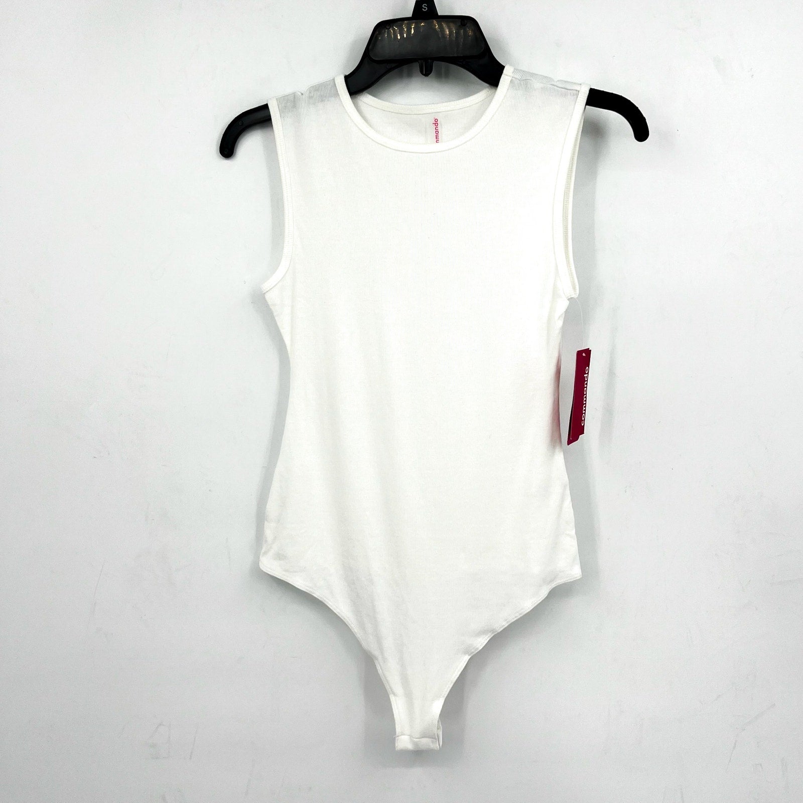 COMMANDO Women's Luxury Rib Signature Bodysuit Medium White Sleeveless NWT