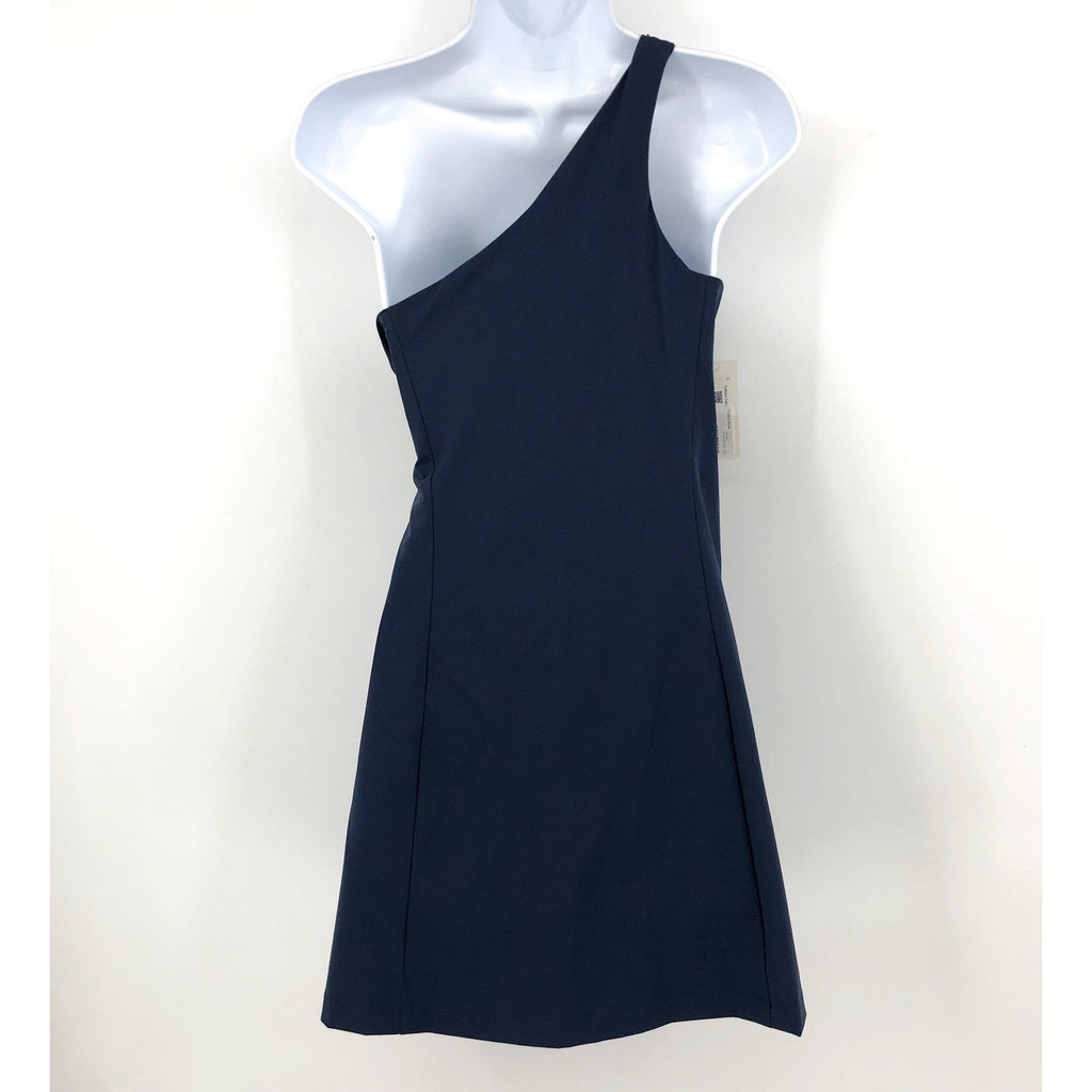 OUTDOOR VOICES Women's One Shoulder Dress Large Dark Sky Blue Tennis Tank NWT