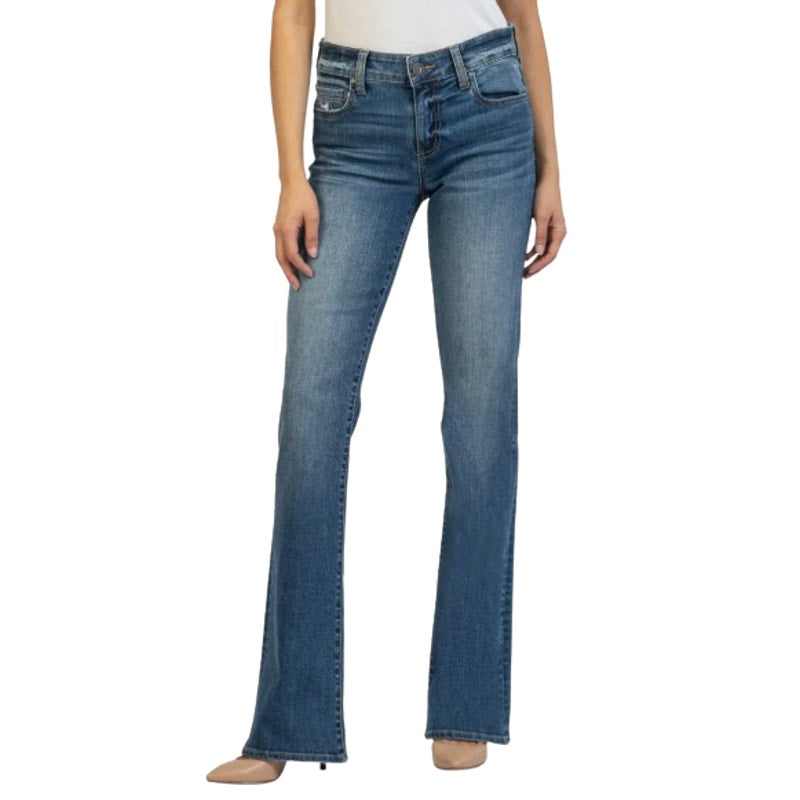 KUT FROM THE KLOTH Natalie Bootcut Jeans 8 PETITE Studious Blue Mid Rise NWT