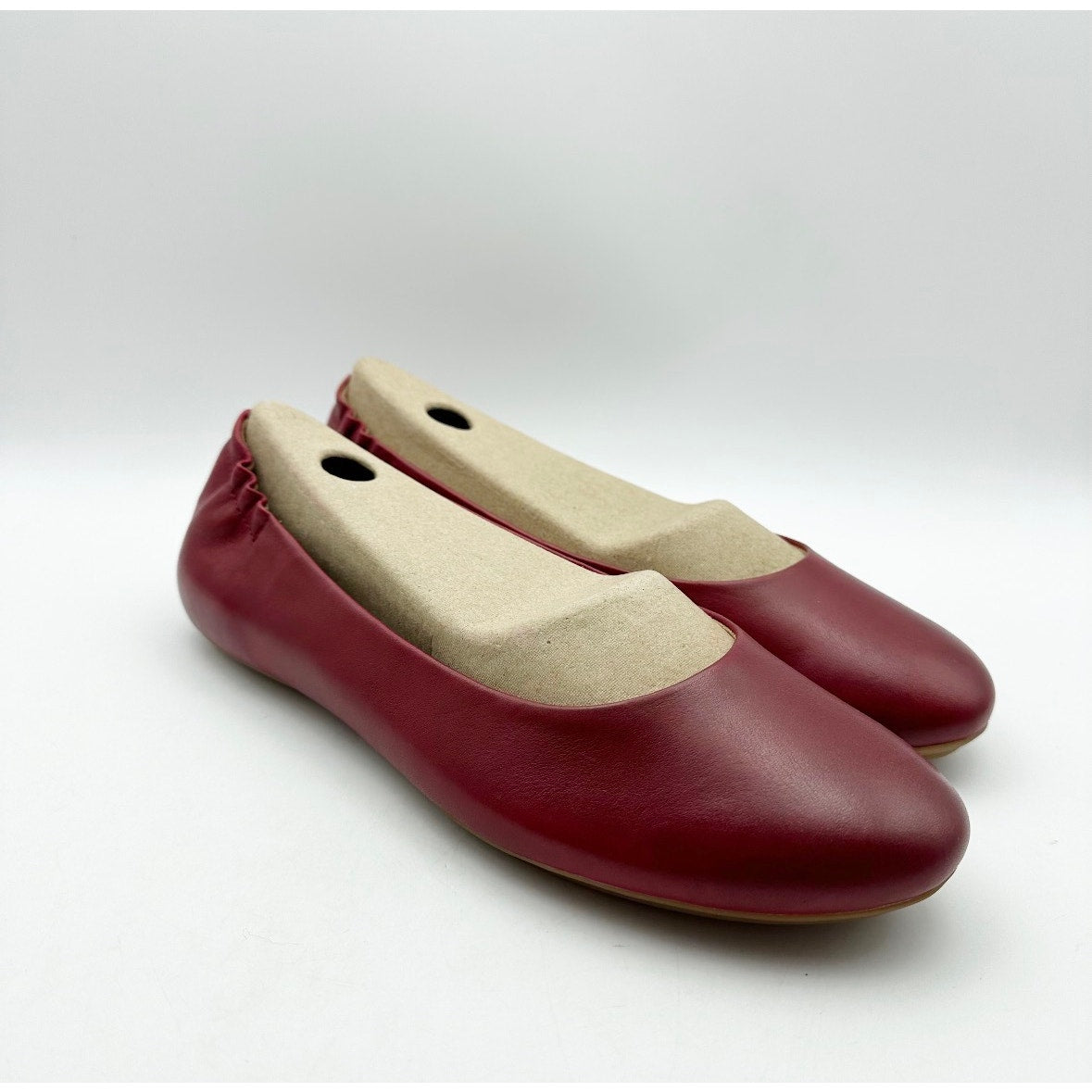 Dansko Womens Mollie Ballerina Flats EU 39 Size 8.5-9 Cherry Red Leather NWOB