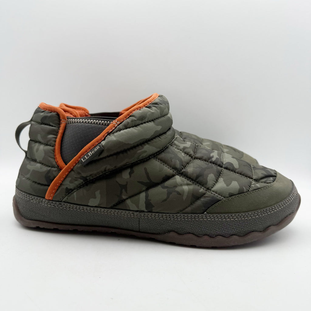 L.L.Bean Mens Mountain Classic Quilted Ankle Boots US 9 M Green Camo NWOB