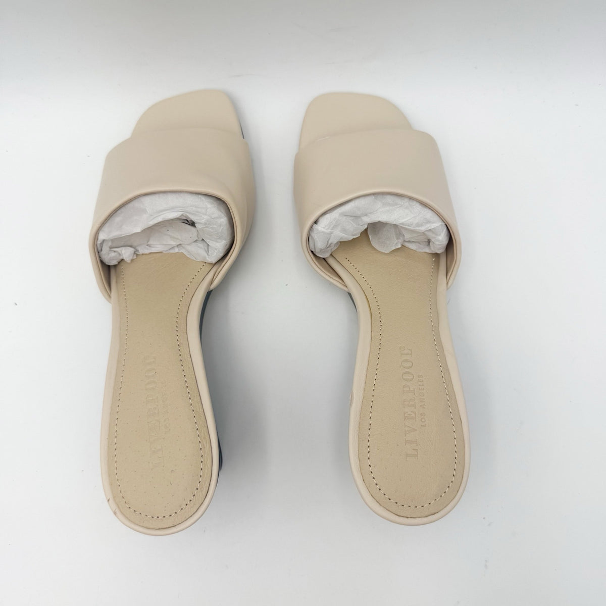 Liverpool Womens Flowers Wedge Sandals Size 6.5 Cream Off White Leather NWOB