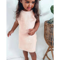 BARDOT Baby Girl Andi Knit Dress 3-6 Months Peach Pink Halter Neck NWT