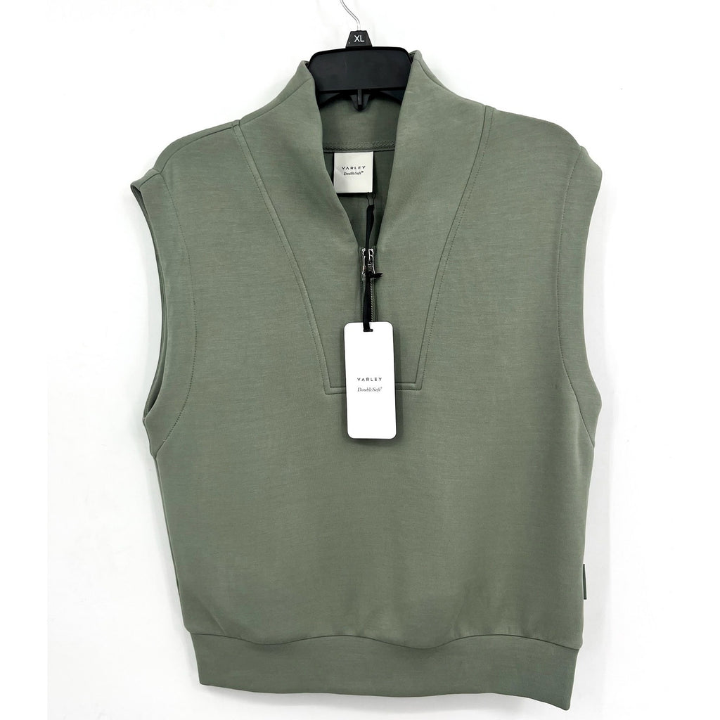 VARLEY Women's Loretta Half Zip Sweatshirt Small Green Shadow Panelled NWT