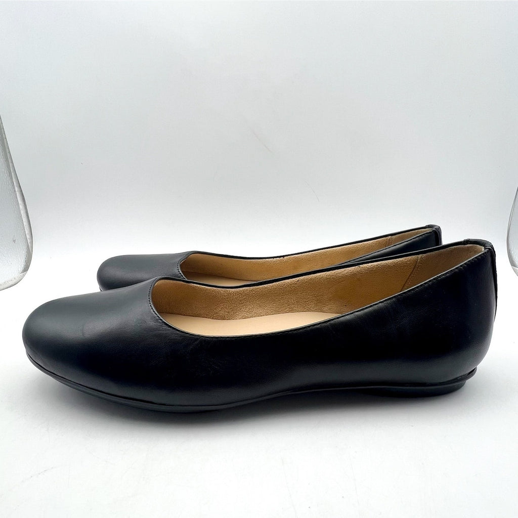 Naturalizer Womens Maxwell Ballet Flats US 7.5 Extra Wide WW Black Leather NIB