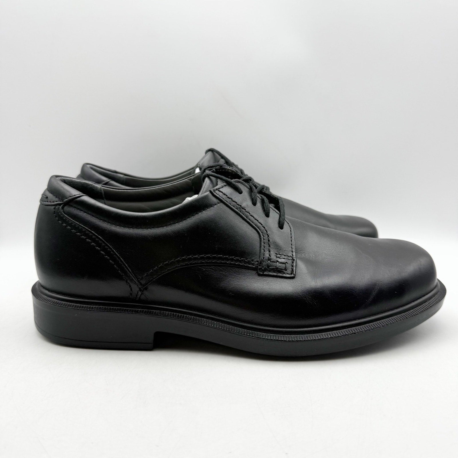 SAS Mens Ambassador Lace Up Comfort Oxford Shoes US 9.5 Wide Black Leather NWOB