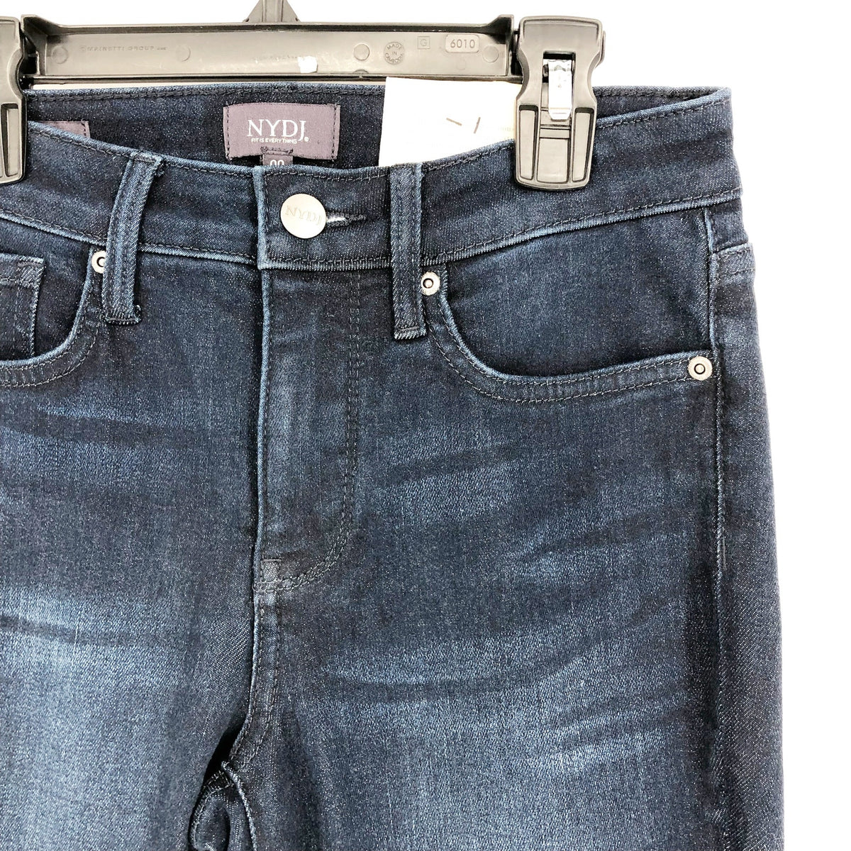 NYDJ Womens Sheri Slim Jeans Size 00 Rapture Blue Cuffed Mid Rise Stretch NWT