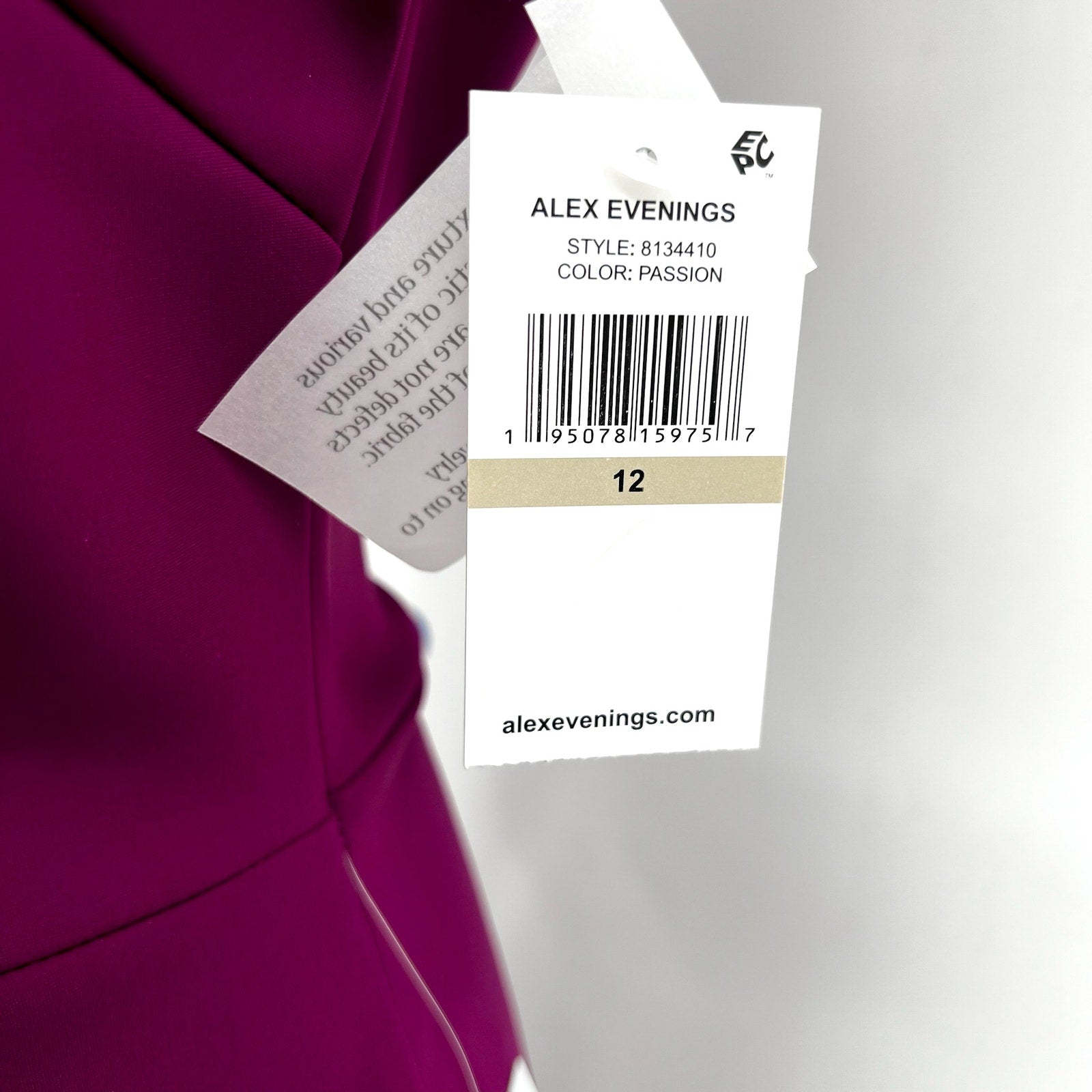 Alex Evenings Women's Short Cascade Sheath Dress Size 12 Pink Passion NWT