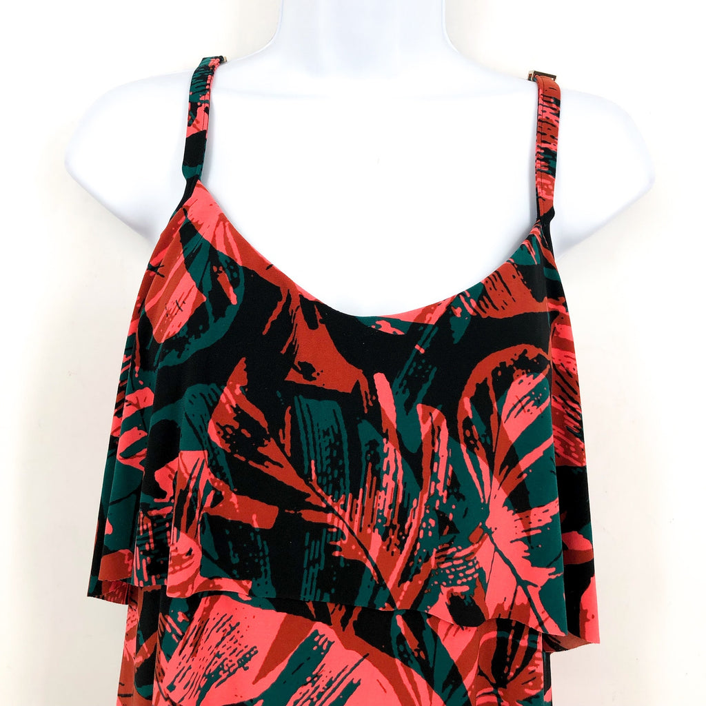 MAGICSUIT Women's Grace Tankini Swim Top Size 8 Black Red Livin Lush Print NWT