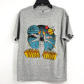 JUNK FOOD Kids X-Wing Fighter Star Wars Graphic T-Shirt Medium Grey NWT