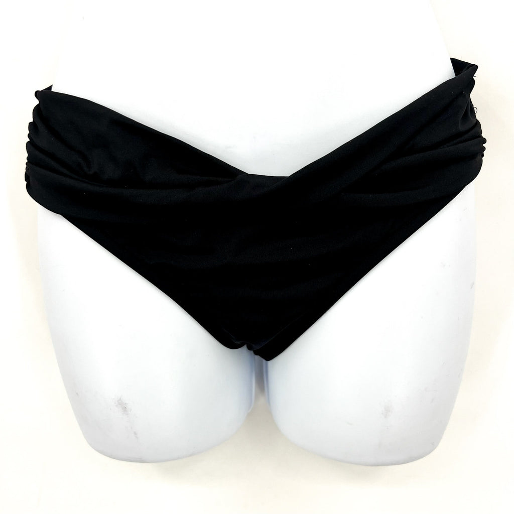 SEAFOLLY Women's Twist Band Hipster Bikini Bottom Size 4 Black Swim NWT