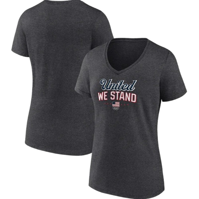 FANATICS Women's USA Victory United Olympics Tshirt Small Gray Charcoal NWT