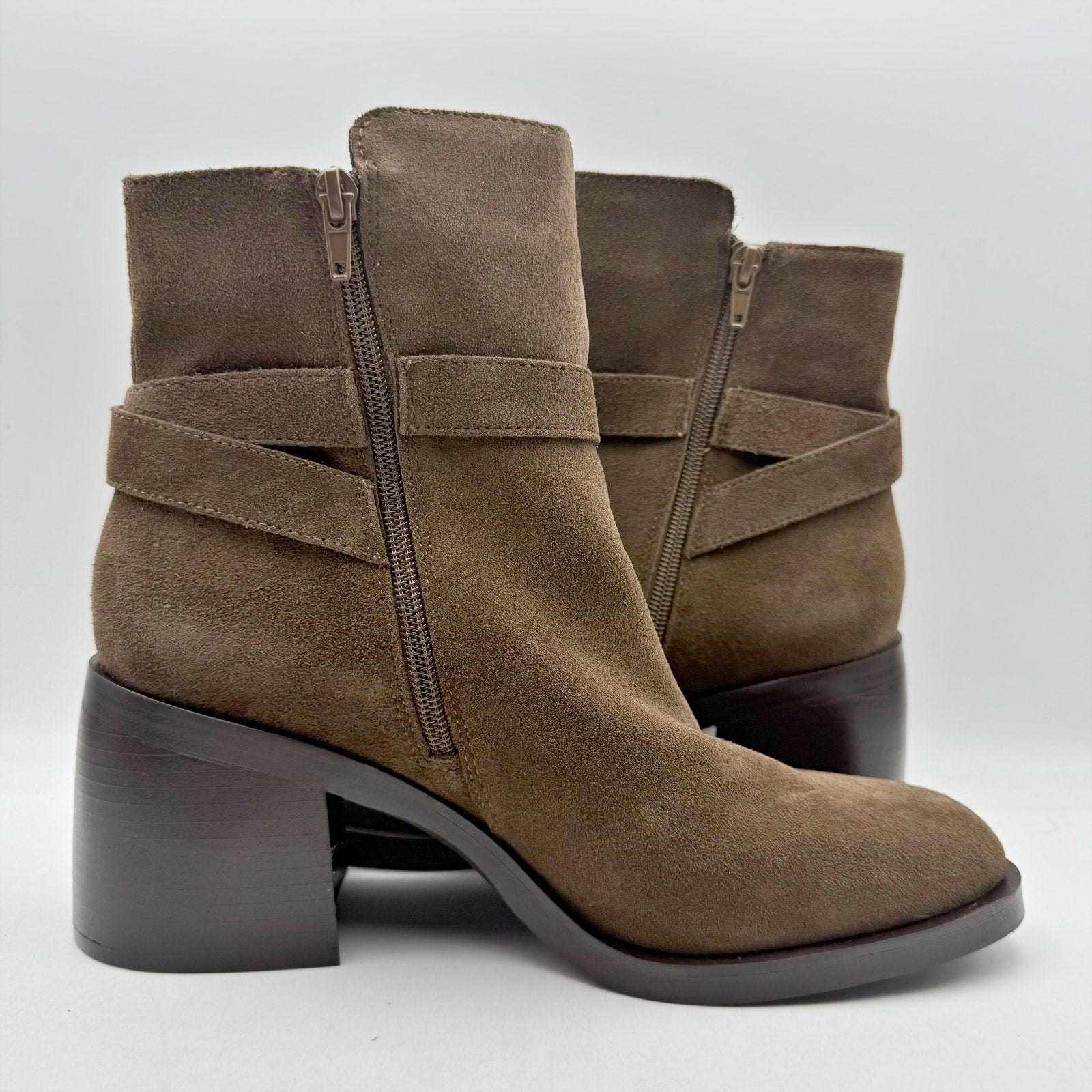 Steve Madden Womens Malenia Ankle Bootie US 10 M Dark Brown Suede NWOB