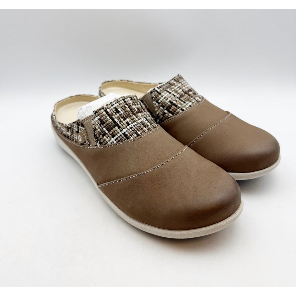 SPENCO Women's Nuevo Harvest Siesta Mule Size 9.5 Fossil Brown Leather NIB