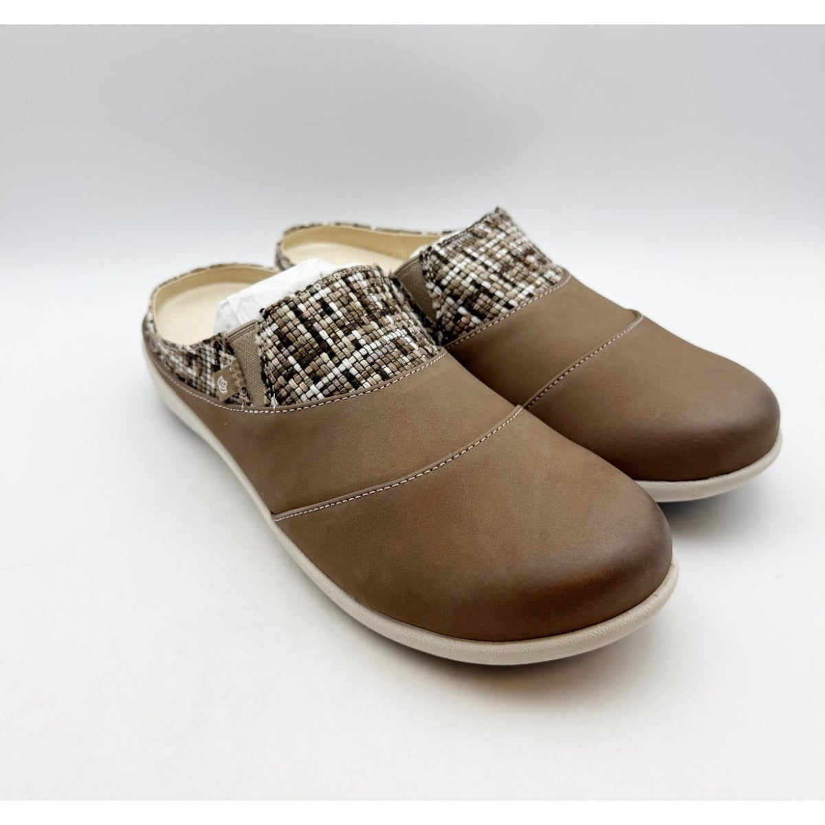 SPENCO Women's Nuevo Harvest Siesta Mule Size 9.5 Fossil Brown Leather NIB