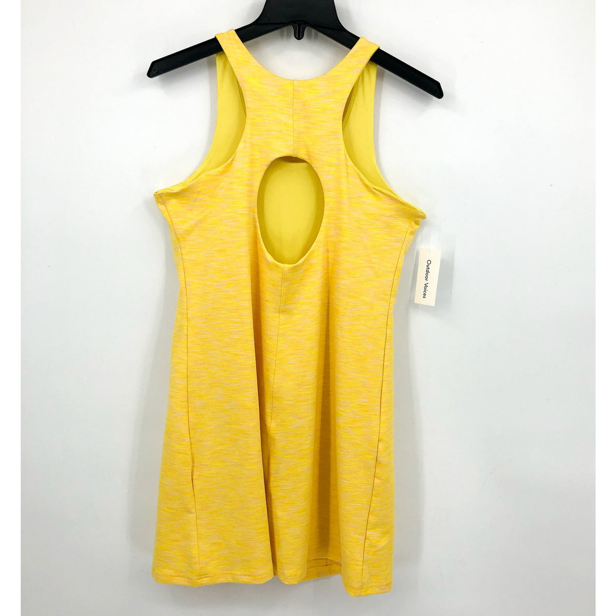 OUTDOOR VOICES Women's Flow Circle Back Dress Small Spring Fling Yellow NWT